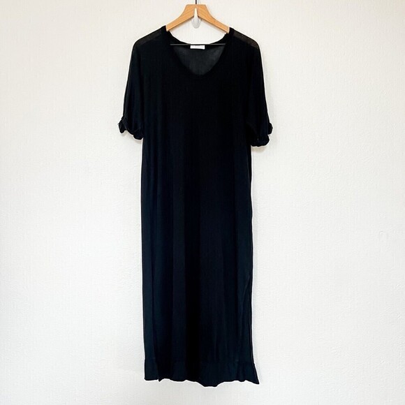 Mikoh Black Dress Short Sleeve Size 1 (XS / Small) Supima Cotton - Picture 1 of 8